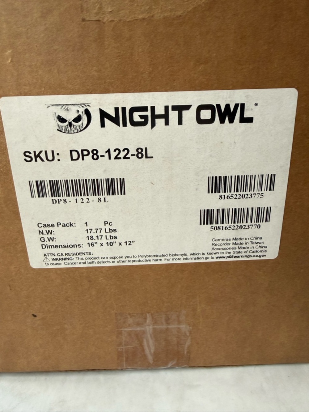 Night Owl 4K Security System (12-Ch, 8 Cameras, 2TB) – NEW OPEN BOX